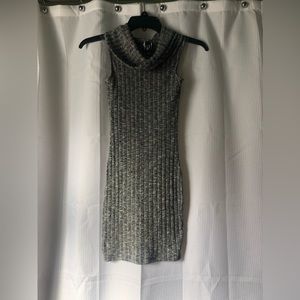 Windsor Cowl Neck sleeveless mini dress.